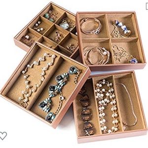 4 Piece Set Jewelry Stacking Trays